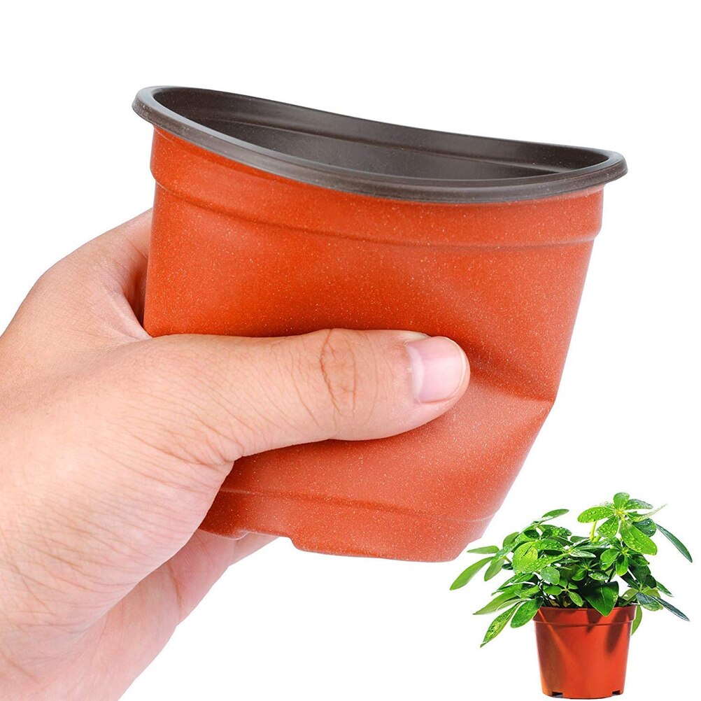 100Pcs Practical 4 Inch Planting Pots Plastic Non-toxic Planting Tray Plant Flowers Transplant Pots Garden Accessories