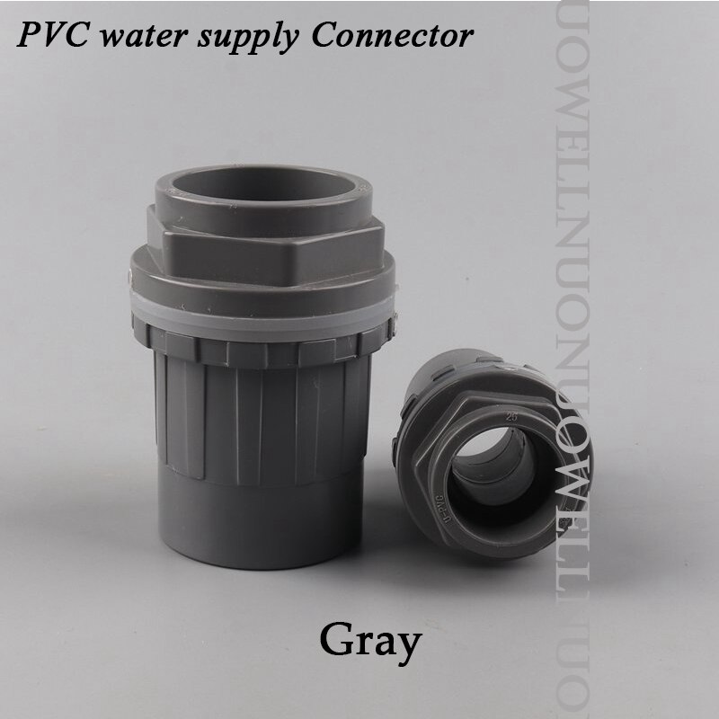10Pcs PVC Pipe Connector 20 25 32 40 50mm Fish tank water connection Garden irrigation aquarium water supply tube Plastic union: 50mm / Grey