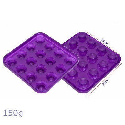 2 stk reguleringsstørrelse pool billardkugler bakke abs materiale 25 cm*25 cm bærende bakke (ekskluder kugler): Lilla