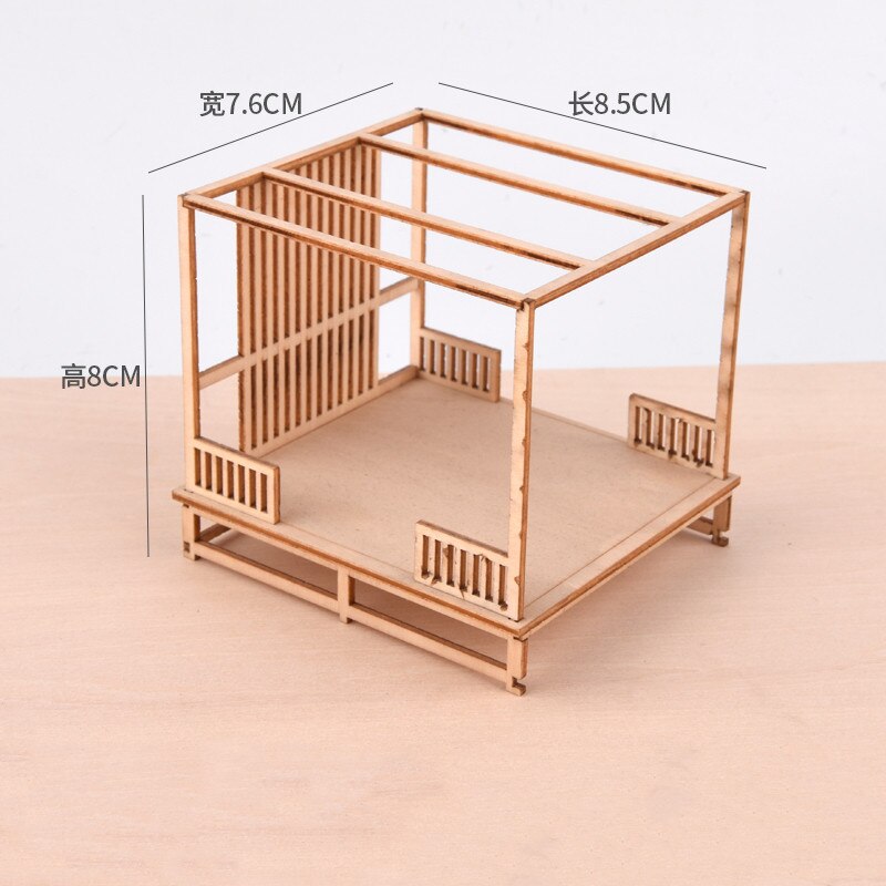 1PC 1:25 In Miniatura Mobili In Stile Cinese Set di Modello di Edificio In Miniatura In Legno di Colore Mobili Sedia Scaffale Per Bambini Casa Delle Bambole Giocattolo: TYPE 7