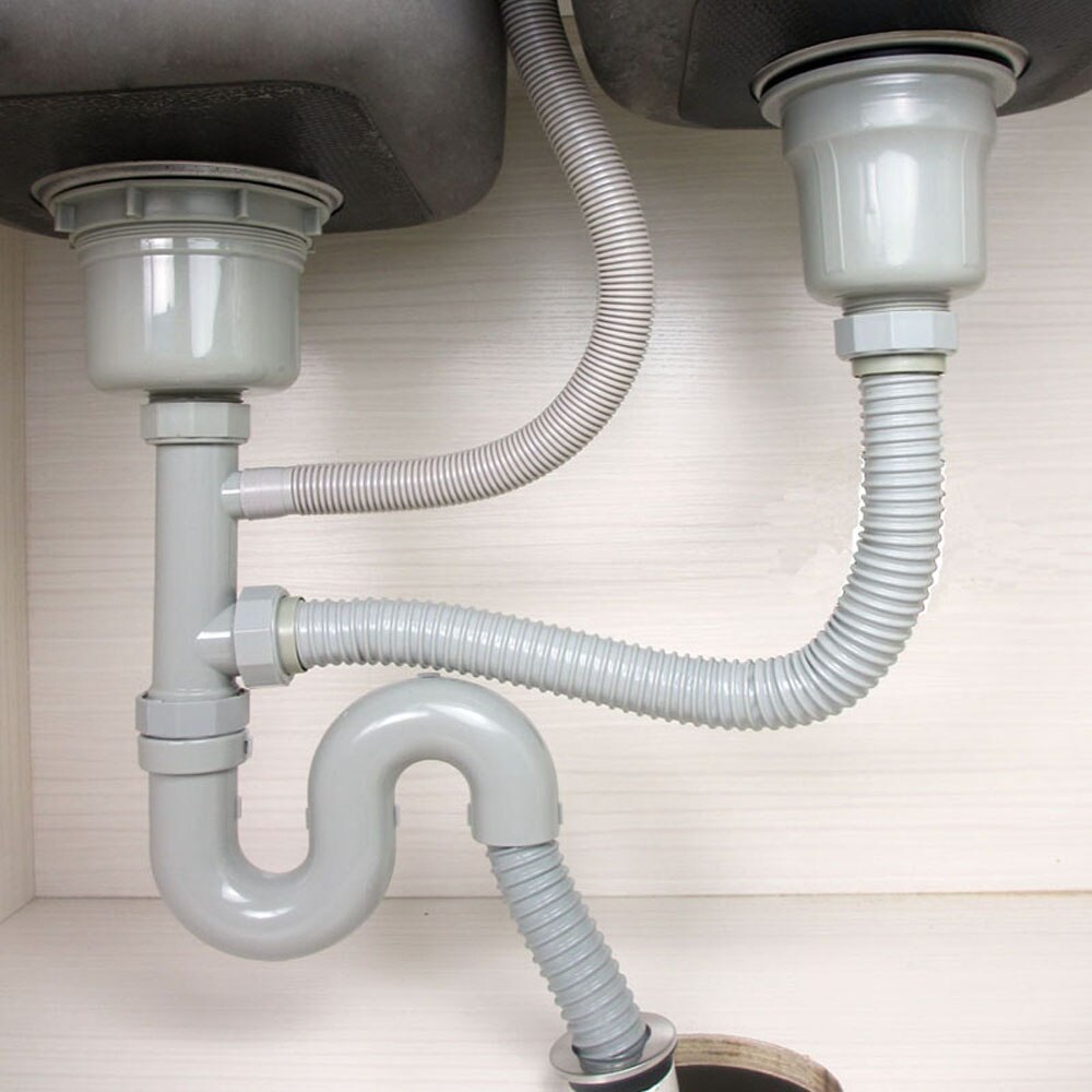 Talea Double Drain hose sink with Pipe kit Pop Up Grandado