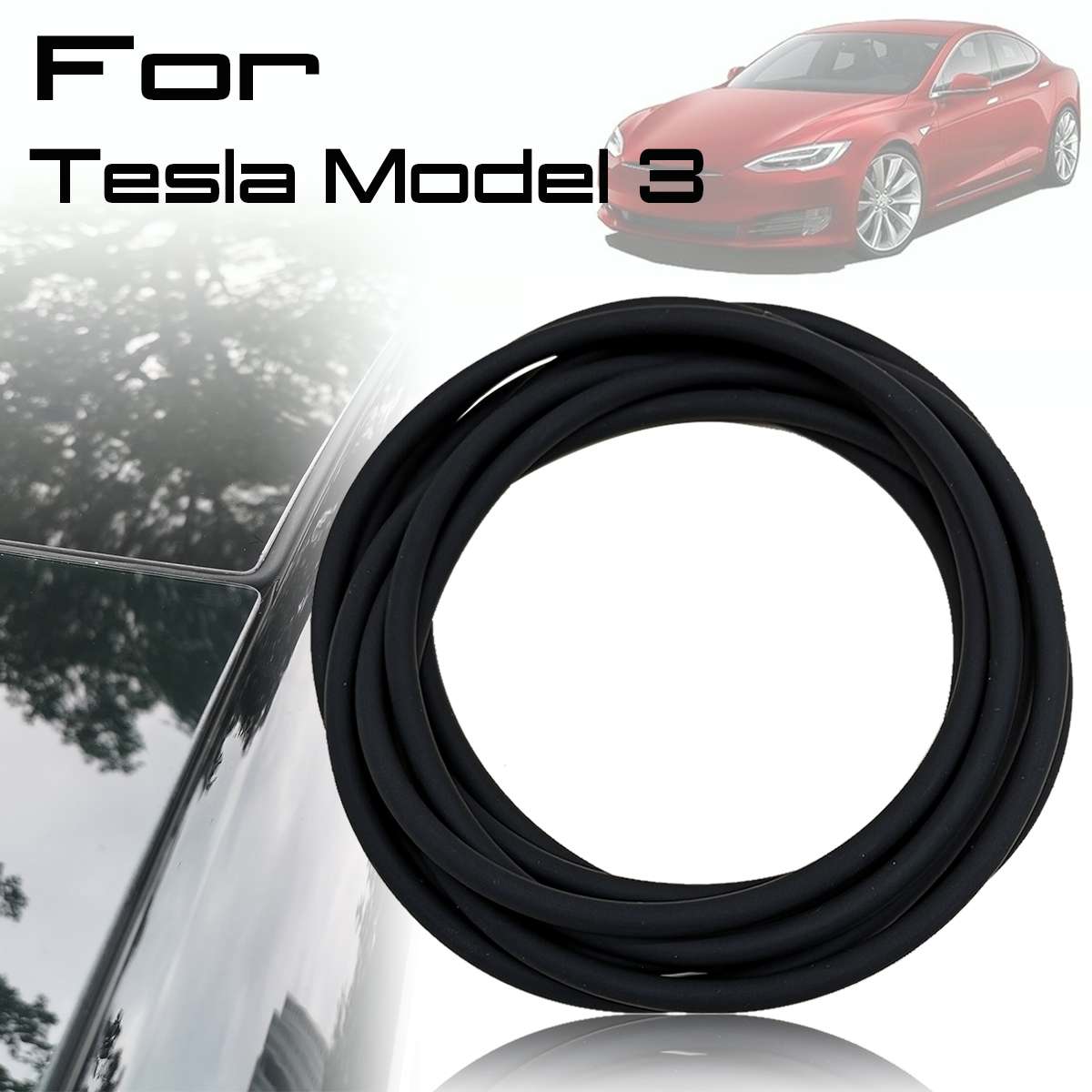 Takfönster glas tätningslist bil vindbrusreducerande kit tyst tätningslist kit biltillbehör till tesla modell 3