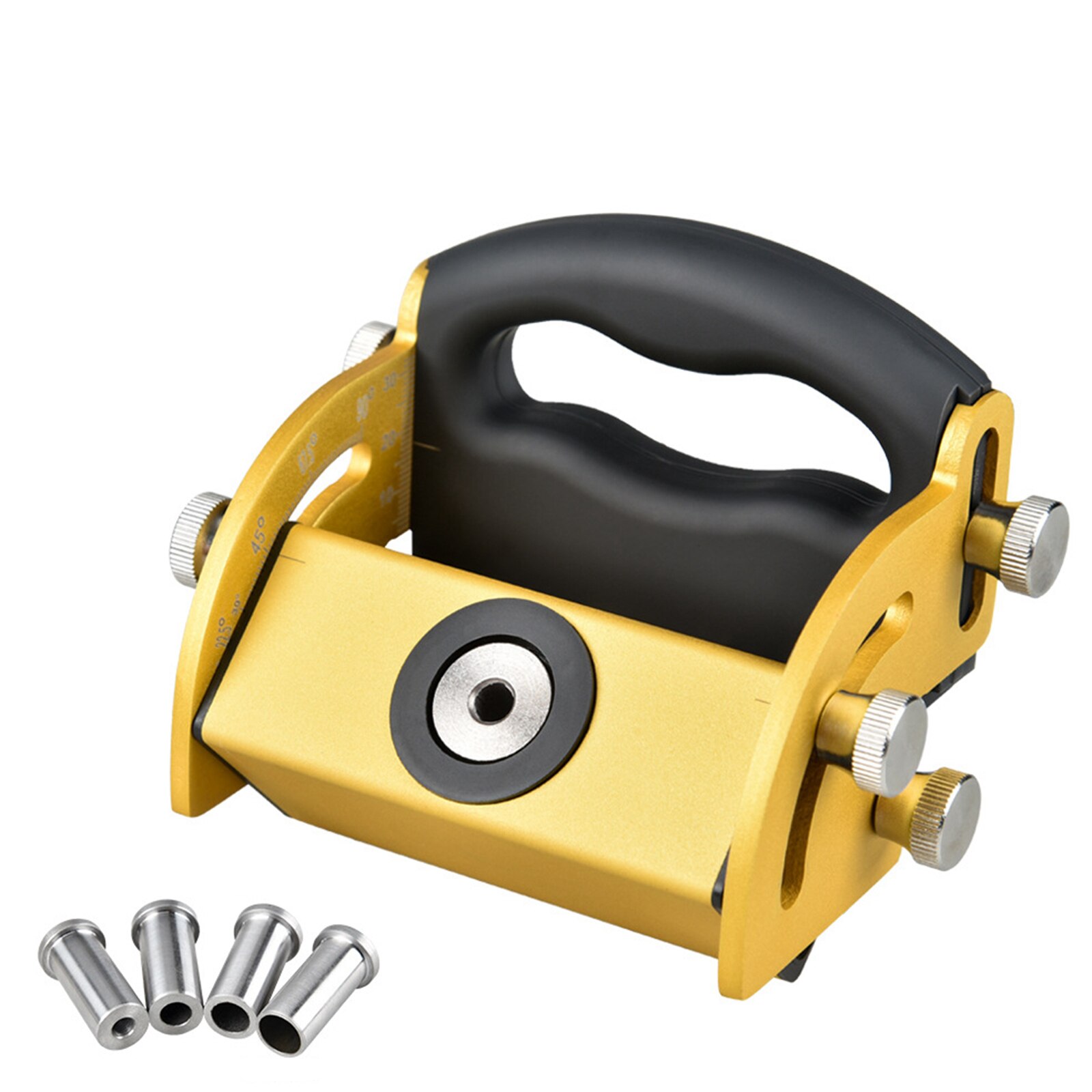 Multifunction Power Tool Metal Drills Set Carpentry Tools Woodworking Oblique Hole Locator Wood Splicing Installation Tool: Gold