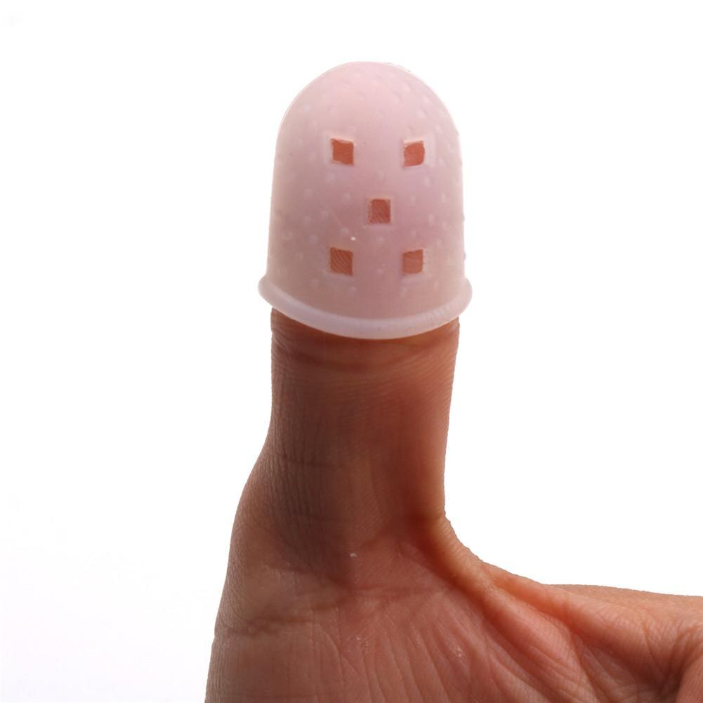 2 st fingerskydd lättnad spela smärta handskar silikon händer kappa fingrar skydd skydd för kalimba tummen piano musikinstrument