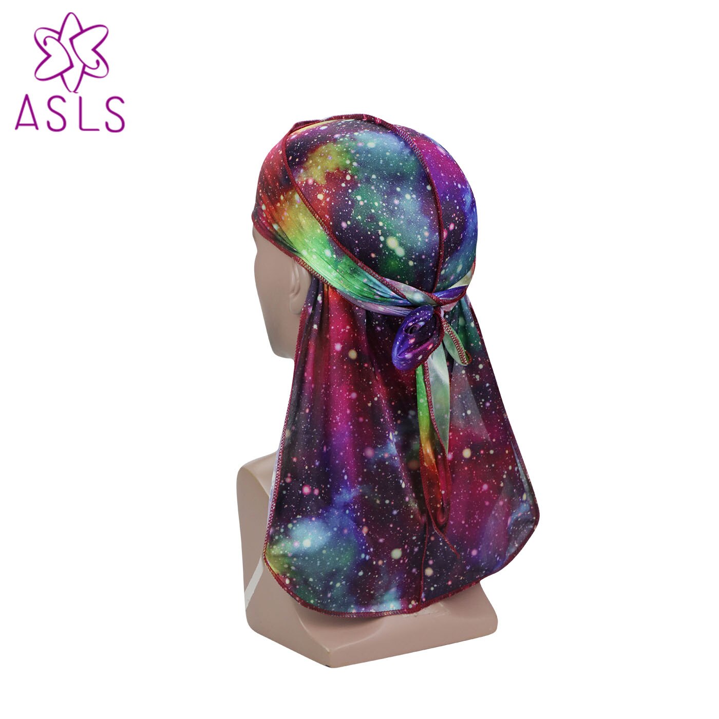 Nova Moda Galáctico Galáxia Estrela Padrões Chapéu Turbante Durag Sedoso Perucas Durags Doo Rag Motociclista Pirata Headwrap acessórios de Cabelo Chapéu