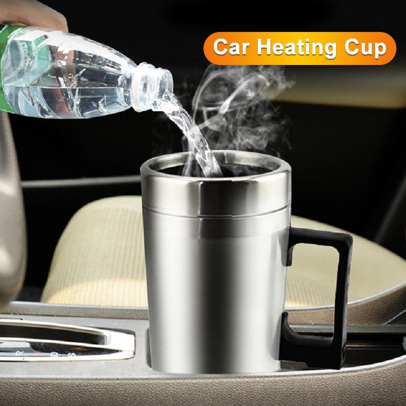 Portable voiture Kattle 12V inox voiture chauffage tasse chauffée Thermos électrique chauffé bouilloire voiture chauffe-eau voyage tasse