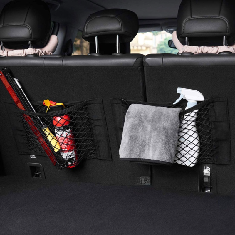 For VW T-ROC Volkswagen T ROC Car Boot Trunk Seat Back Elastic Storage Net Cargo Organizer Accessories