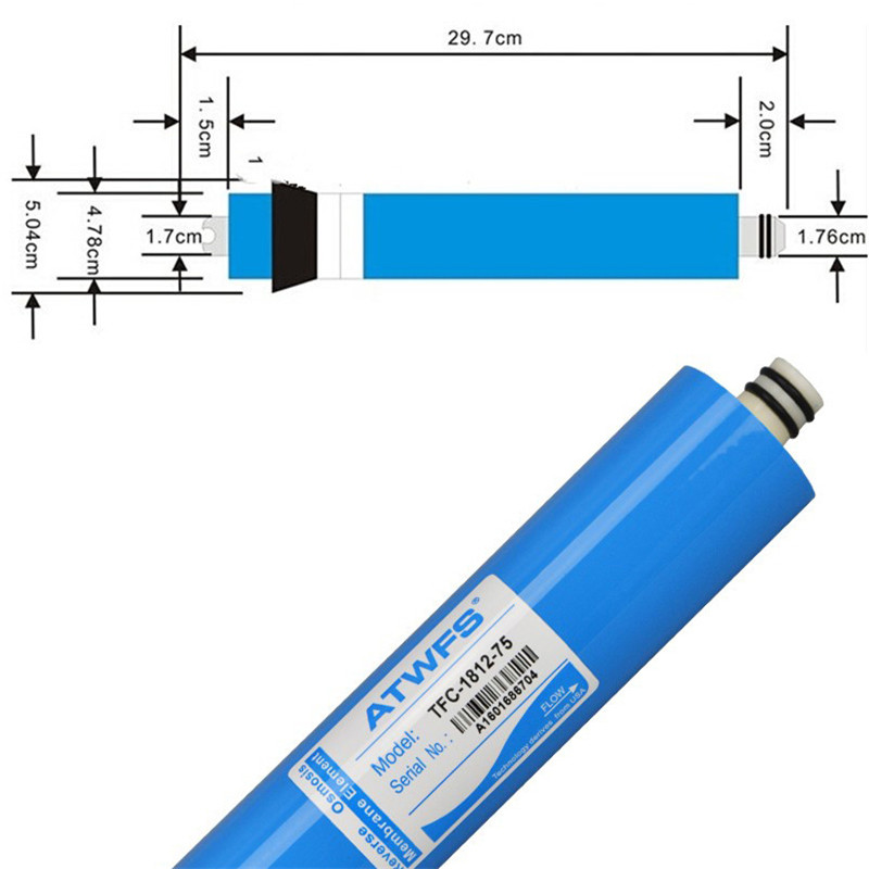 system RO filtr filtr wody TFC-1812-75 filtr oczyszczający wodę odwrócona osmoza element RO wkład