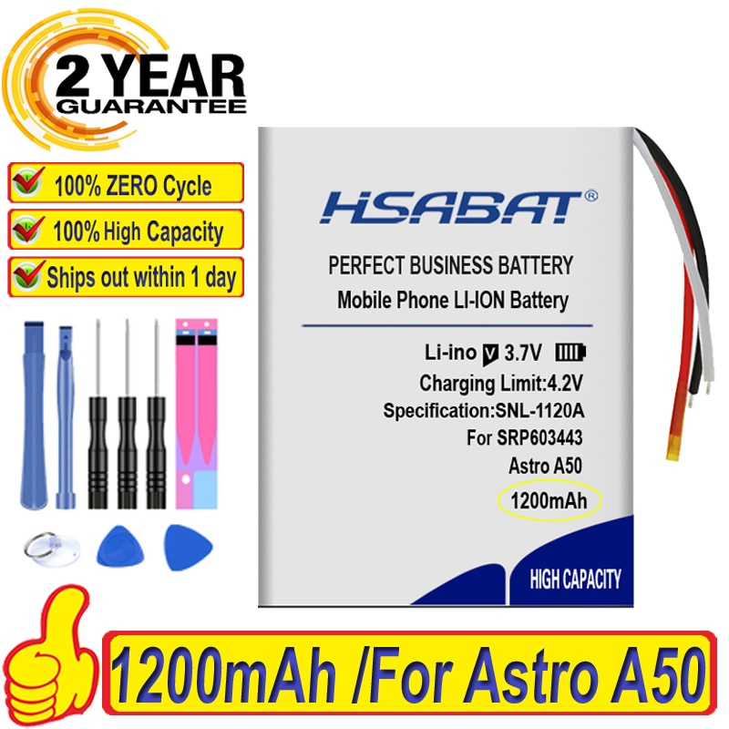 Top 100% 1200 Mah SRP603443 Batterij Voor Astro A50 Batterijen + Gratis Gfit