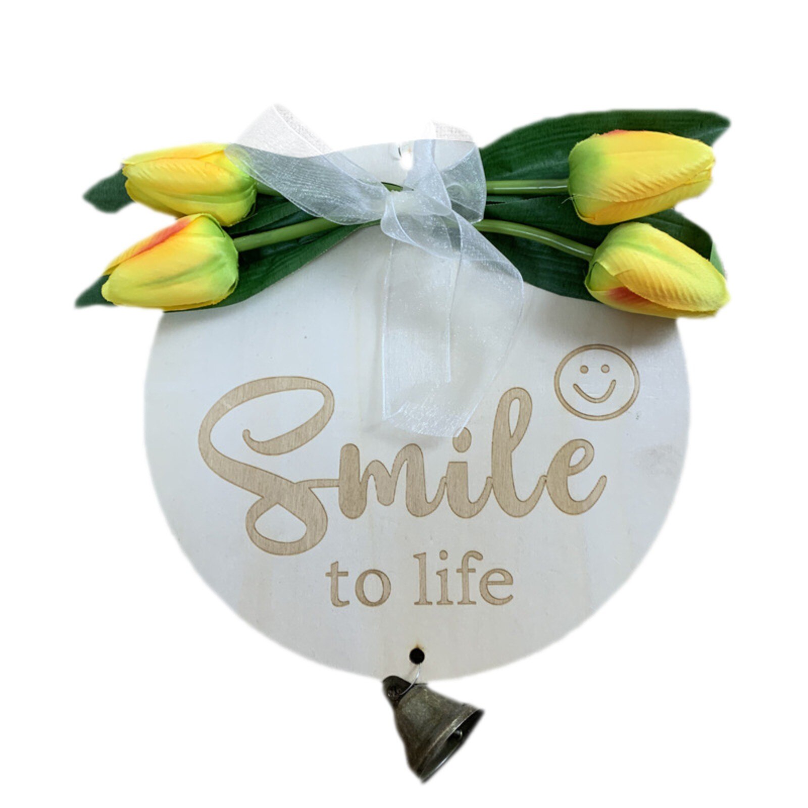 Garden Welcome Sign Wood Flower Wreath Spring Wedding Hanging Front Door Sign Welcome Wall Sign Home pendant Decoration