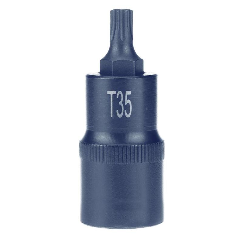 Destornillador Torx 1/2 adaptador de brocas T30 T35 T40 T45 T50 T555 T60 T70 adaptador de tornillo herramienta de mano: T35