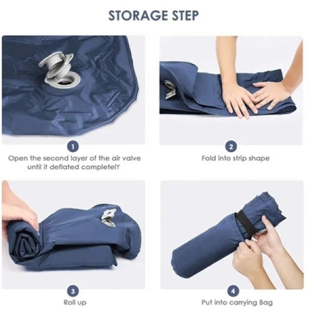 innovative sleeping pad fast filling air bag camping mat inflatable mattress with pillow life rescue 510g Nylon cushion pad#g3