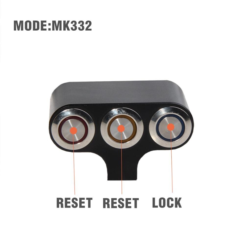 BOSMAA Motorcycle Handlebar Led Indicator light Switch 22mm/25mm Adjustable Mount Waterproof Button Switch DC12V For Fog Light: 22mm Res Res Lock
