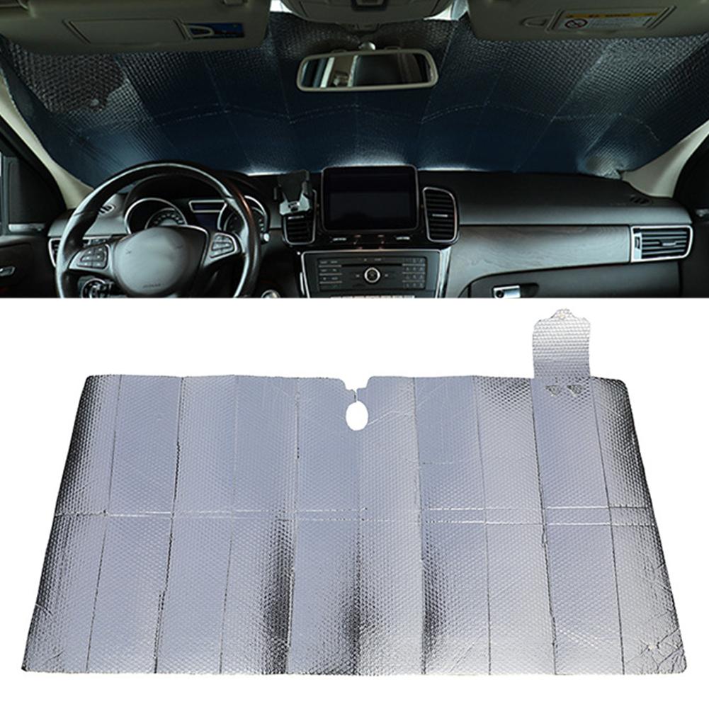 Zilveren Opvouwbare Auto Voor Achter Voorruit Zonnescherm Zonnescherm Auto Thicken Uv Reflector Window Zonnescherm Visor Shield Cover