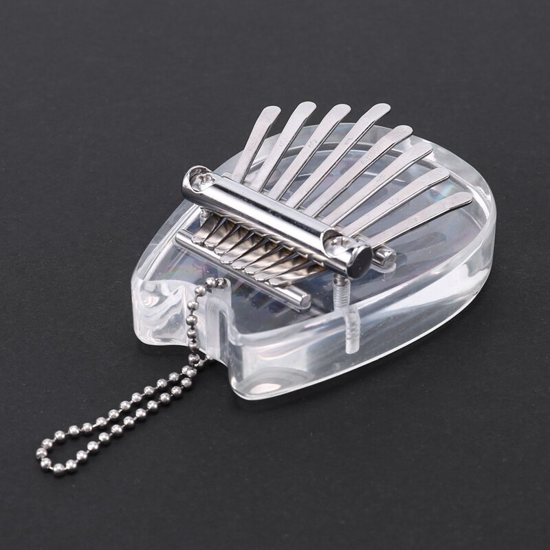 8 Schlüssel bunt Kalimba Daumen Klavier,Mini transparent Acryl- Finger Klavier Musical Instrument Pro Anfänger,Katze