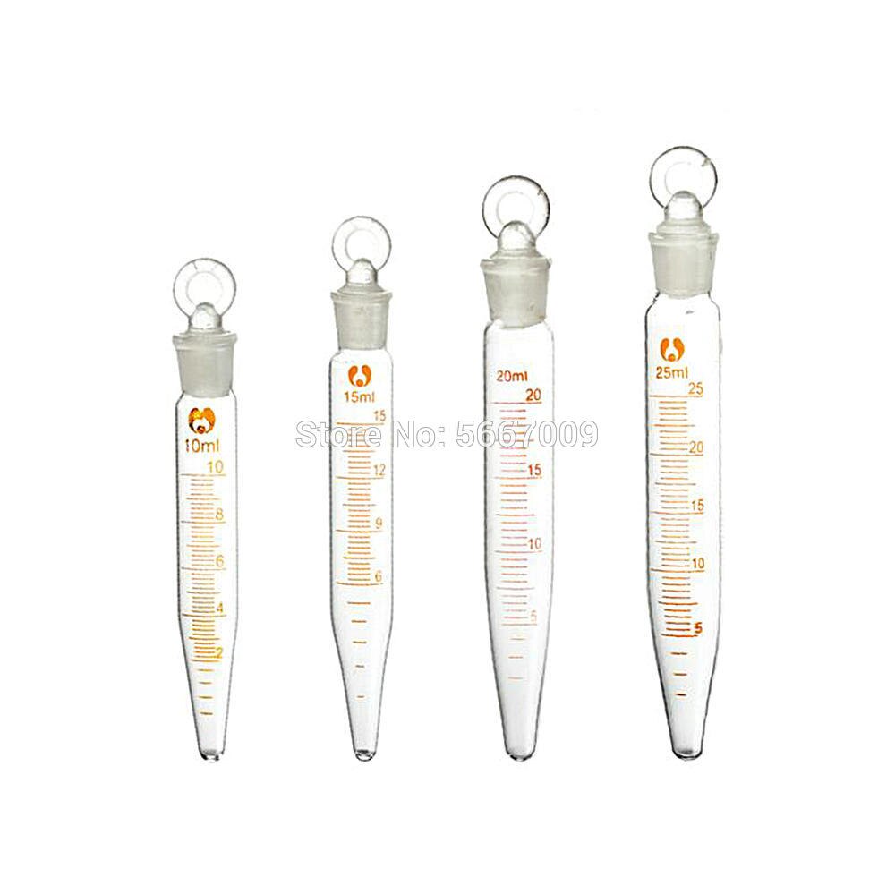 10 Stks/partij Afgestudeerd V-Vorm Bodem Glas Afgestudeerd Centrifugebuis 5Ml 10Ml 15Ml 20Ml 25ml Met Slijpen Mond