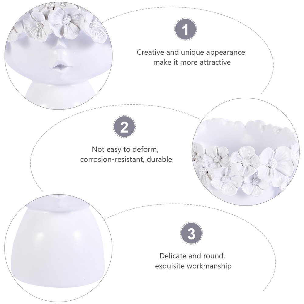 1Pc artystyczne doniczki żywe ozdoby robić pokoju kreatywny soczysty pojemnik biały