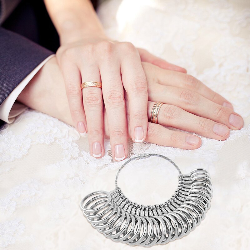 Ring Sizer Set Jewelry Rings Sizer Gauge Tool Stainless On Finger Measuring Ring Tool Rings Set Size