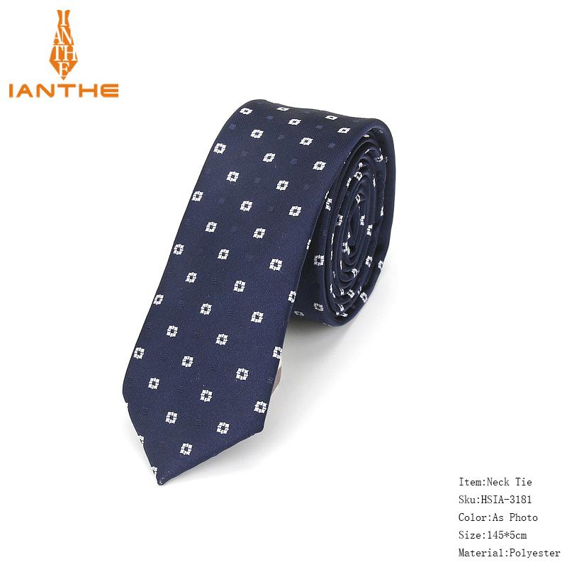 Mærke mænds jakkesæt slips klassisk mænds stribet slips formelle slid forretning sløjfer mænd polyester tynde slanke slips krave: Ia3181