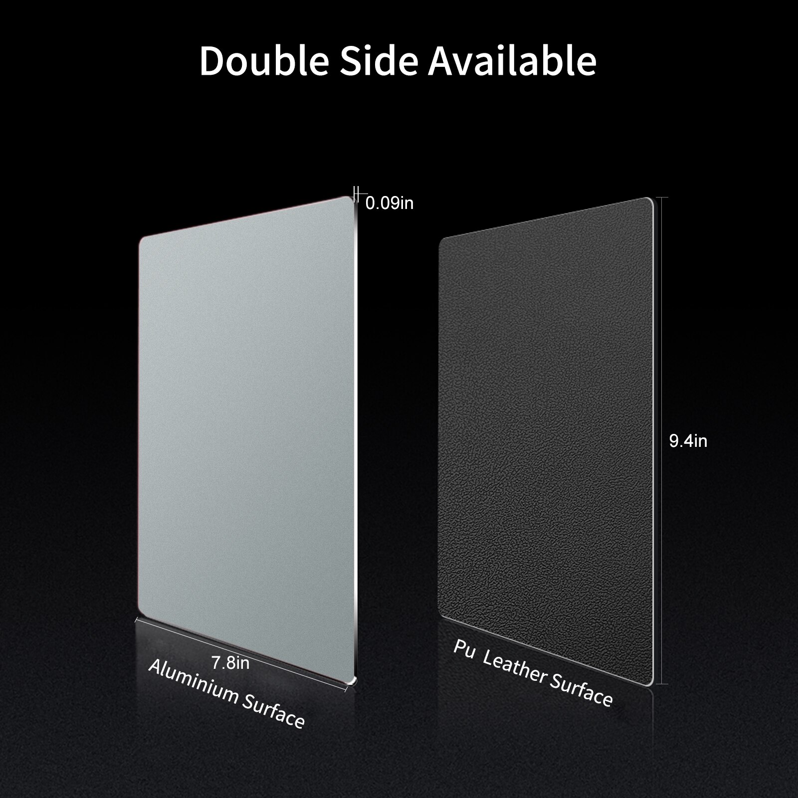 Tapis de souris métallique en aluminium matte, rigide, lisse, magique et mince, double face, étanche, contrôle rapide et précis, idéal pour le bureau et la maison: medium gray