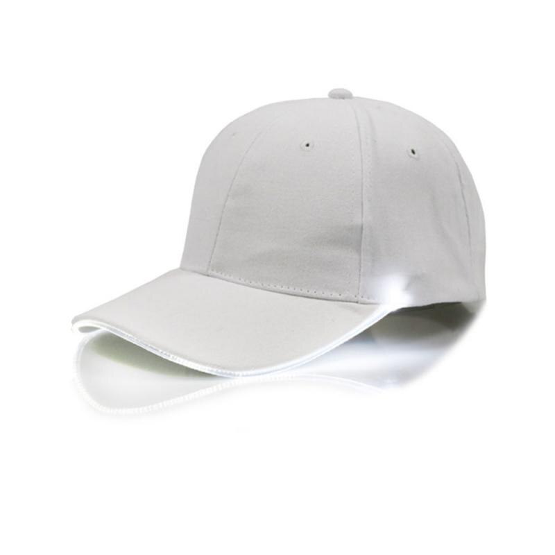 Basebollhatt unisex enfärgad led lysande fiber basebollhatt julfest toppad keps kvinnor män basebollkeps