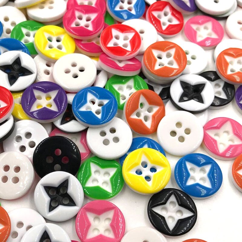 100PCS mix Assort Plastic Sewing Buttons, For Scrapbooking Sewing Craft Sewing Accessories Appliques PH98: Color 22
