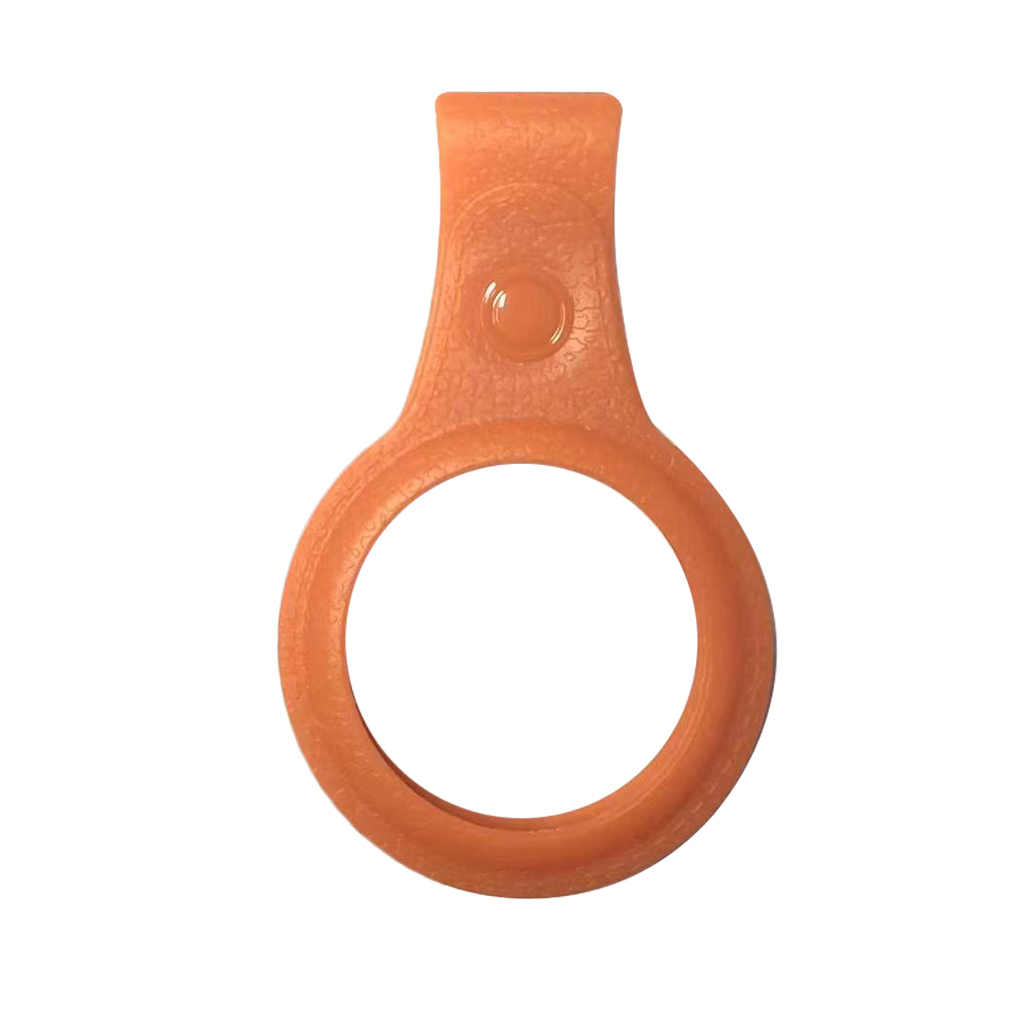 Custodia in pelle di alta qualità per Apple airtag custodia protettiva per localizzatore Apple Tracker dispositivo anti-smarrimento portachiavi custodia protettiva: Orange