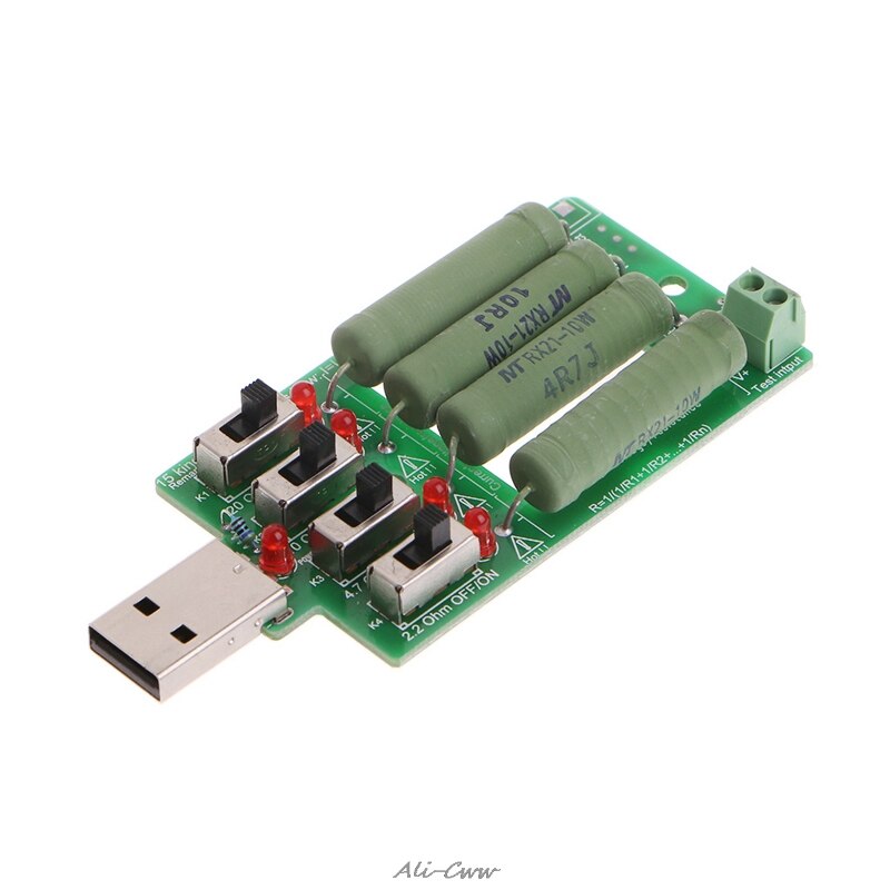 USB Electronic Load Discharge Resistance Resistor Adjustable 15 Current Tester