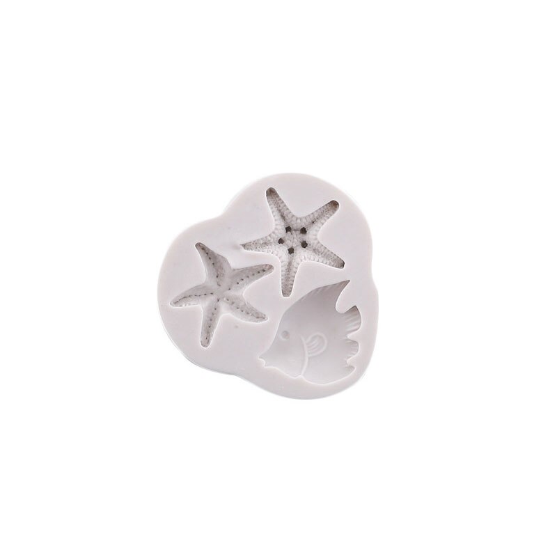 Stampo in silicone oceano creativo cavalluccio marino conchiglia forma cioccolato fondente stampo da forno accessori per la decorazione di torte: 50-836