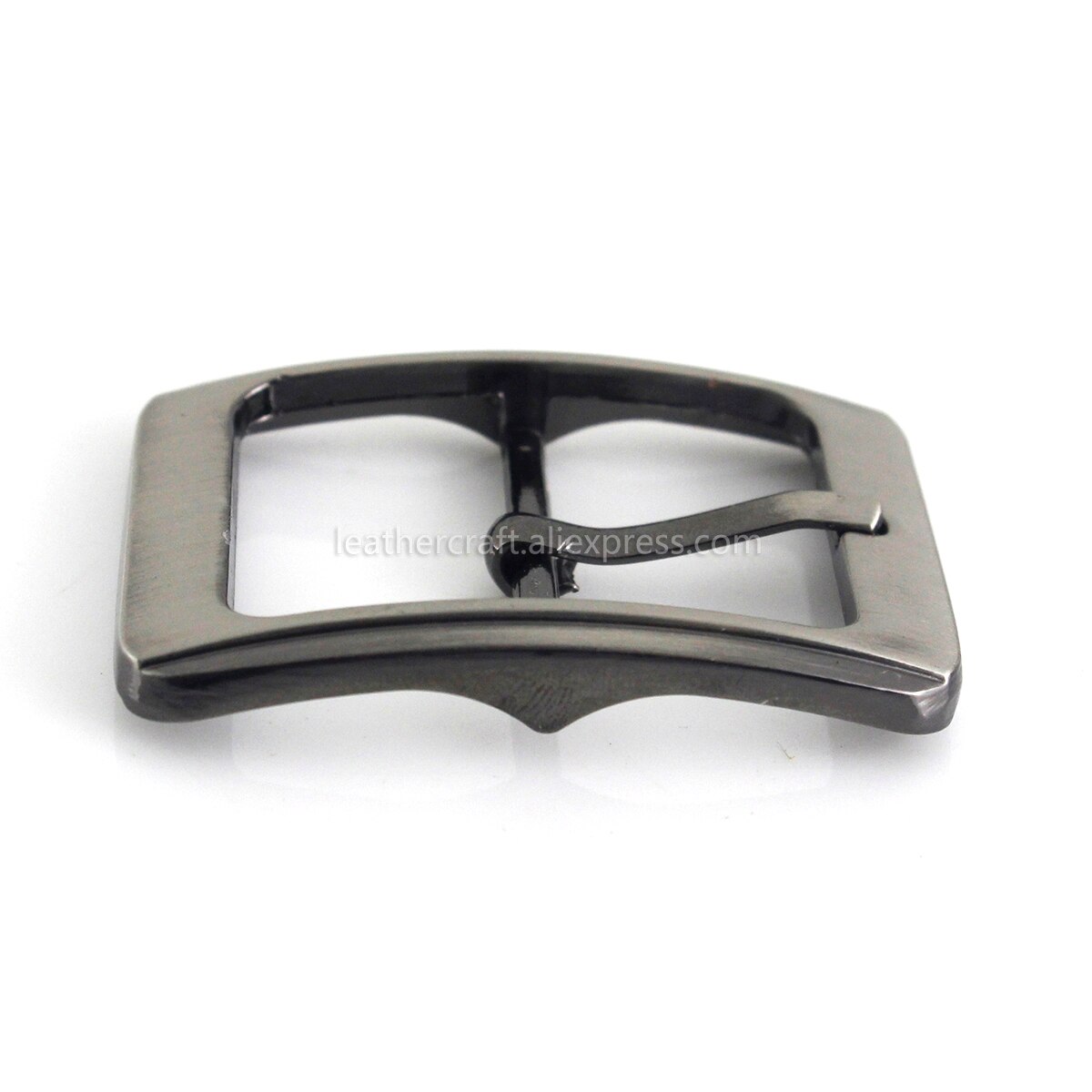 Boucle de ceinture en métal plaqué 1x25mm, barre centrale à une broche, sangle en cuir artisanal adapté pour 23-24mm