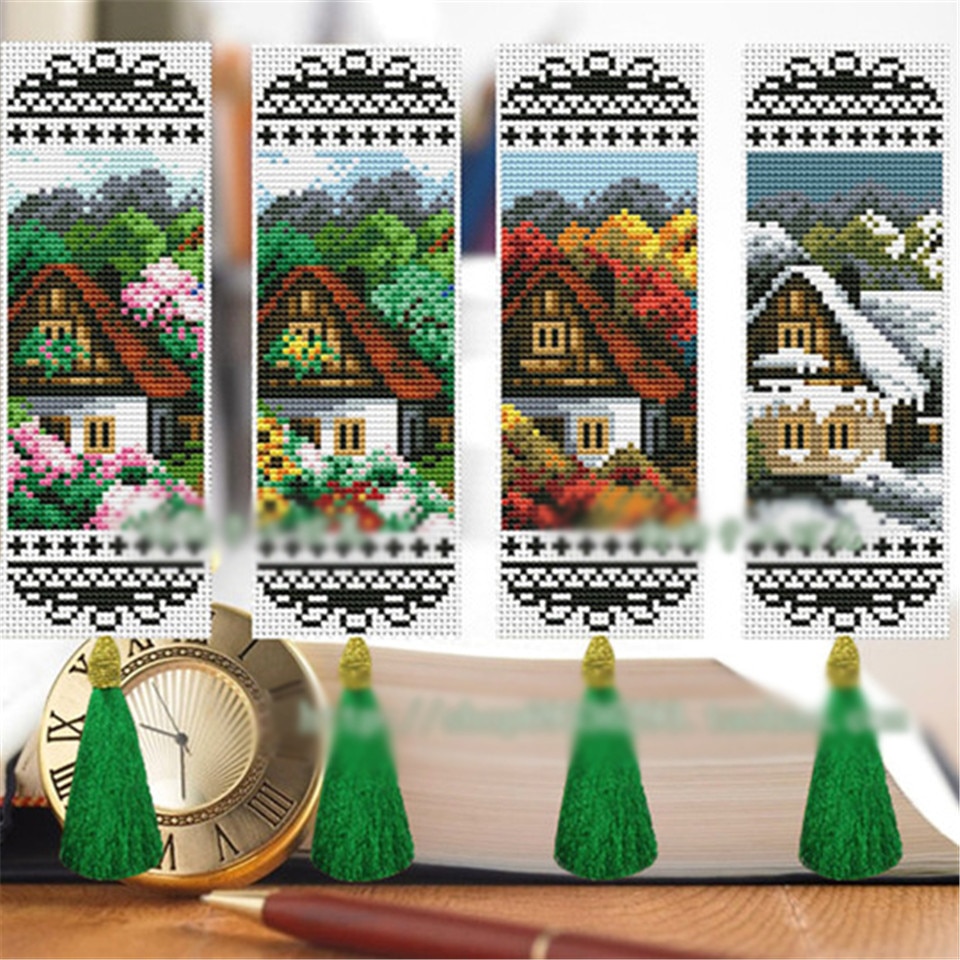 BB Craft Stich Cross Stitch Bookmark Christmas Plastic Fabric Needlework Embroidery Crafts Counted Cross-Stitching