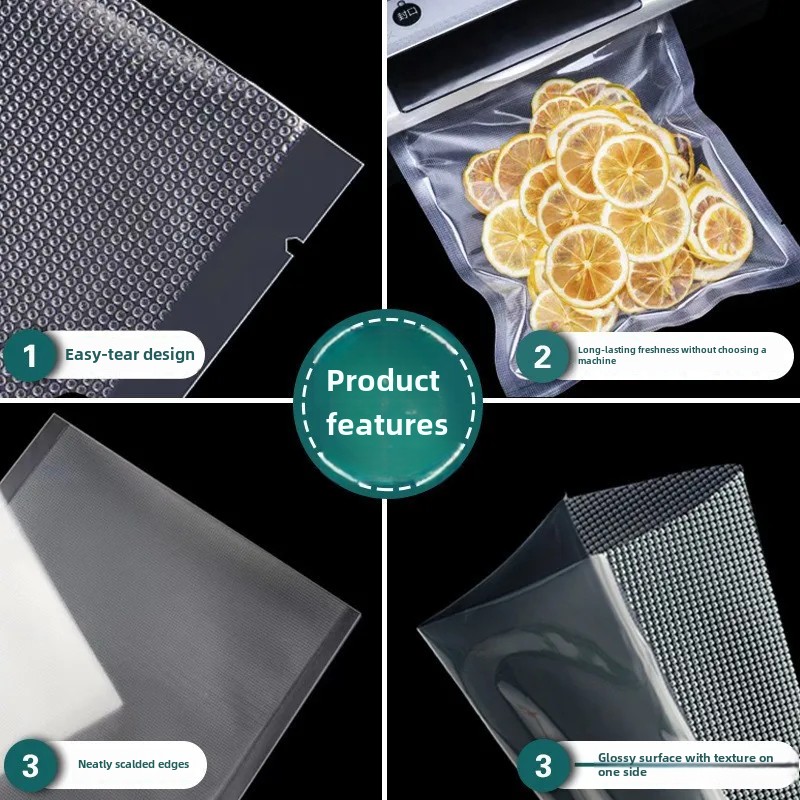 Thickened 19 Strands Nylon Food Preservation Vacuum Bag Home Use Food Packaging Vacuum Sealed Bags Saran Wrap Plastic Bags
