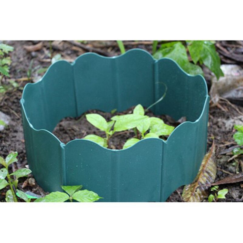 Garden Fence Edging Cobbled Stone Effect Plastic Lawn Edging Plant Border Decorations Flower Bed Border 40Pcs