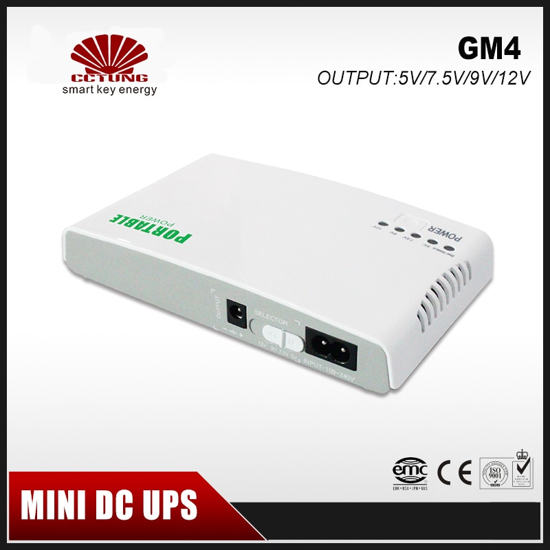 Mini Portable UPS 5V/9V/12V DC Output Online Power Supply With Lithium Battery Max 6hours Backup Time for CCTV & Modem Equipment