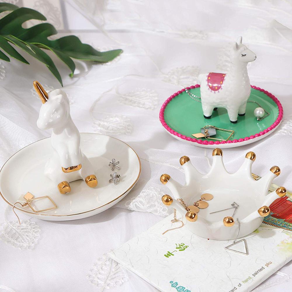 Homies Alpaca Keramische Ring Sieraden Schotel Trinket Trays Ring Houder Sieraden Houder Engagement Wedding Ringen Display Voor Meisje