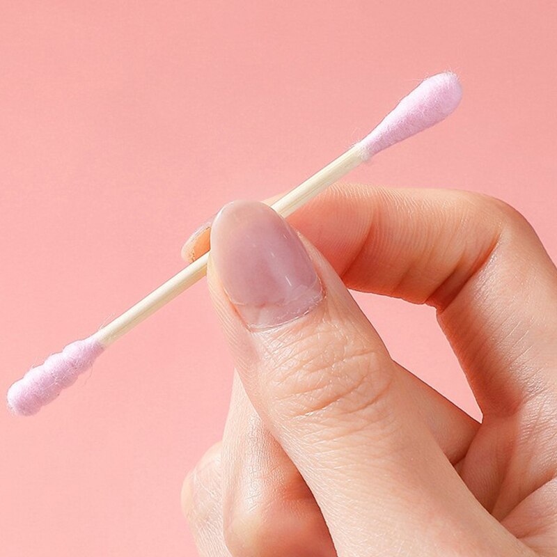 300Pcs/box Cotton Swab Wood Sticks Soft Cotton Buds Cleaning Of Ears