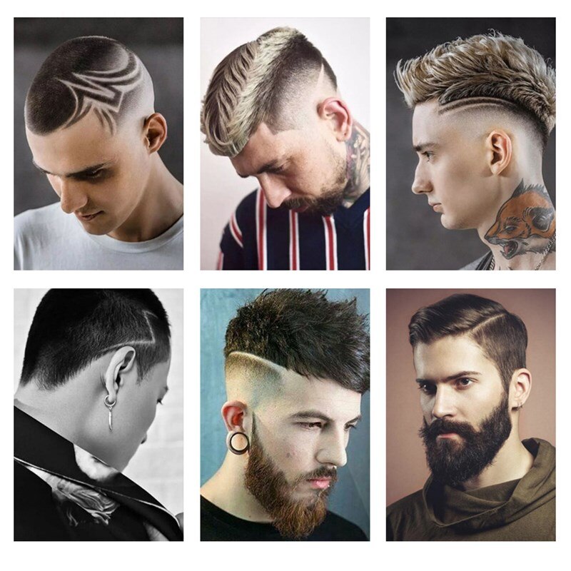 Barber Rechargeable Hair Trimmer Haircut Titanium Steel T Blade Hair Clipper Beard Trimmer Hair Cutting Machine