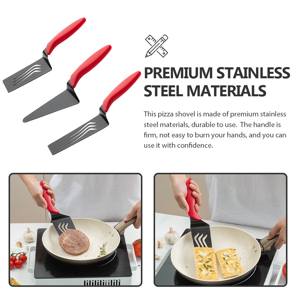 3 Pcs Stainless Steel Pizza Cake Shovel Pizza Transfer Spatula Baking Pizza Tool