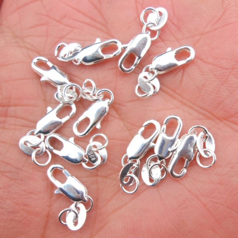 925 Sterling Silver karabińczyk Making akcesoria biżuteria Discovery naszyjnik i bransoletka Chain DIY: 20 PCS