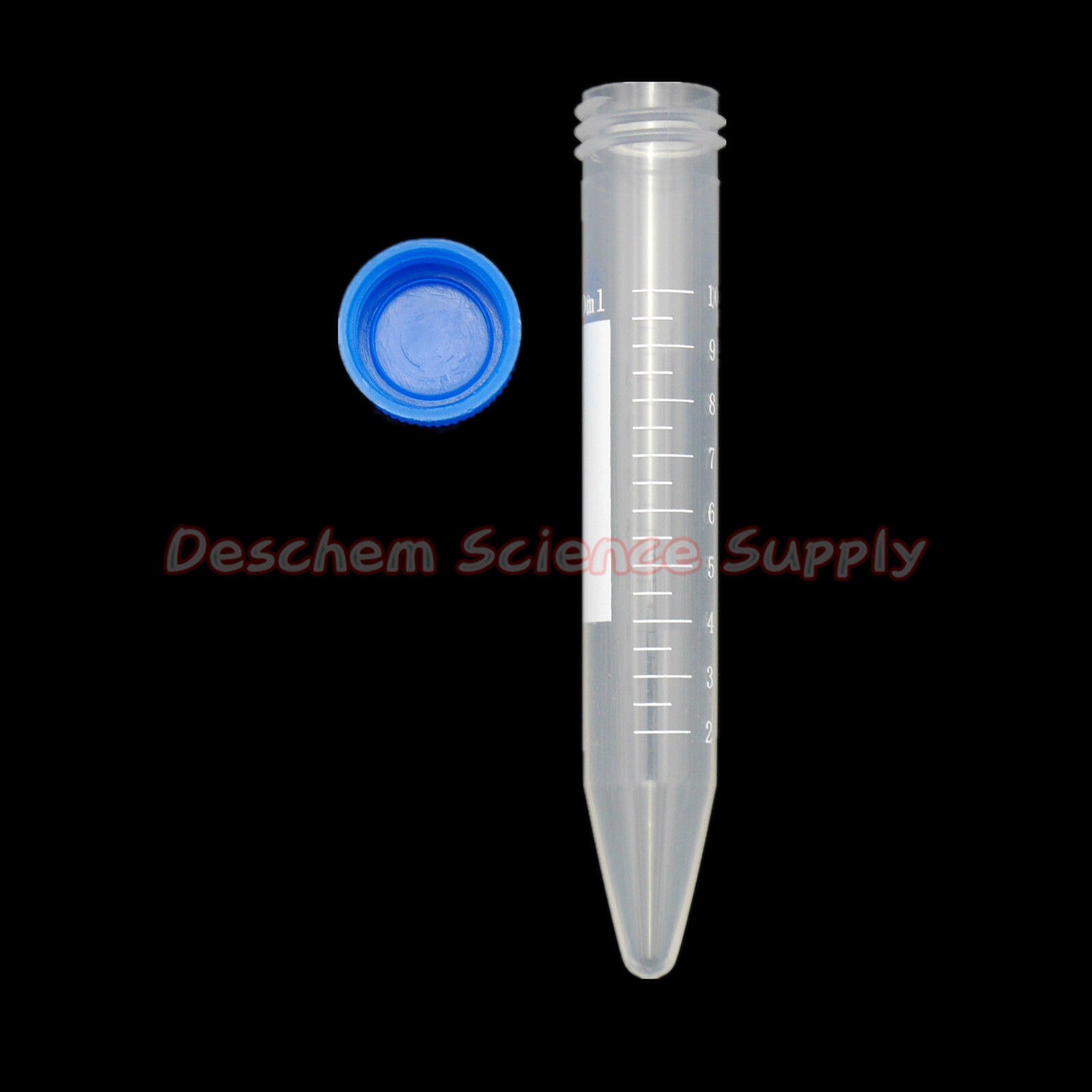 10 stk. 10ml centrifugeglas i reagensglas, hætteglas, beholder, selvstående skruehætte