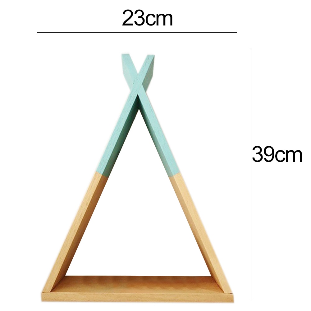 23*39cm triangel vägg ram hus hylla display rack dekorera vardagsrum sovrum barnrum hantverk förvaringsställ
