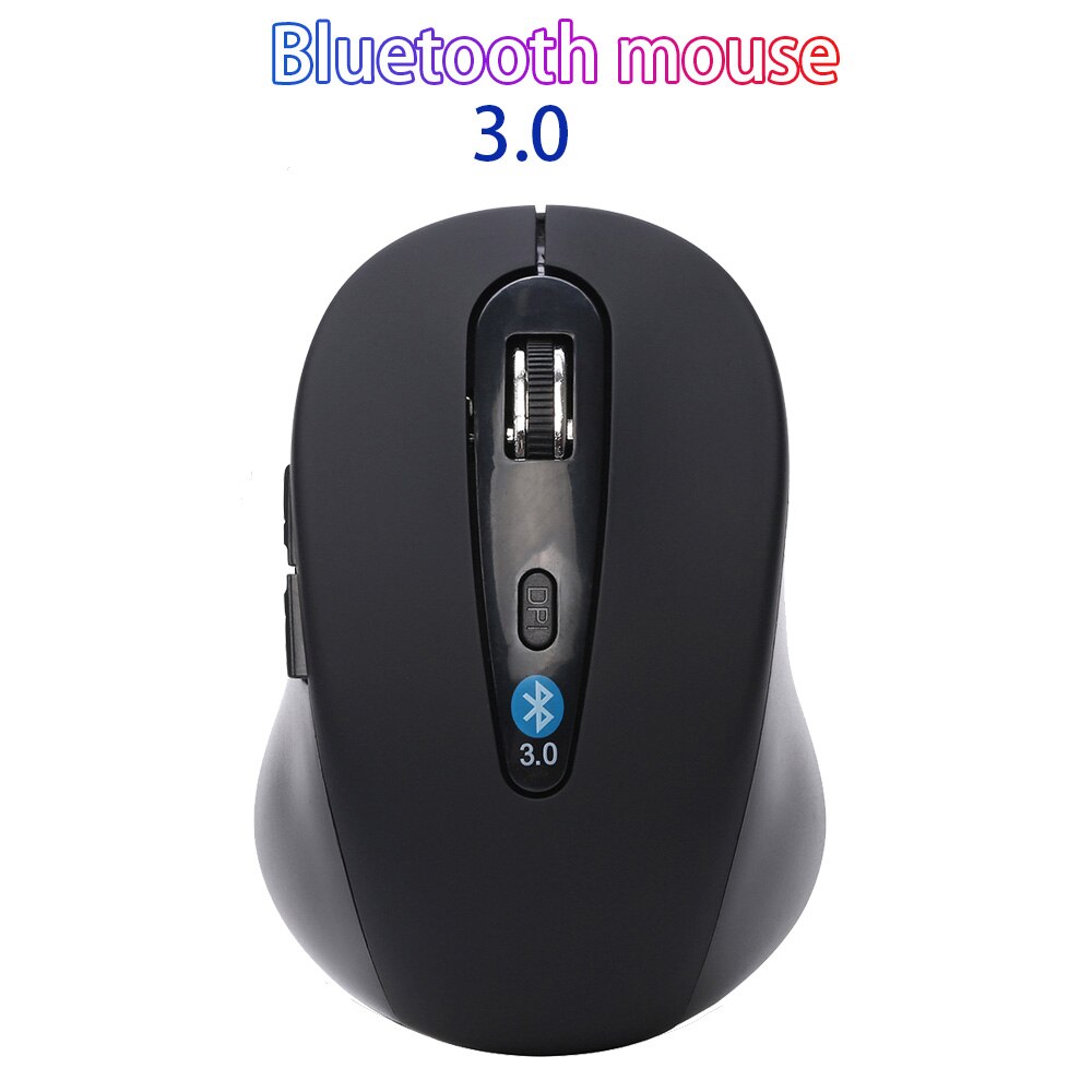 Draadloze Muis Computer Bluetooth Muis Pc Mause Mini Ergonomische Muis 2.4Ghz Usb Optische Muizen Voor Laptop Pc: Bluetooth Black