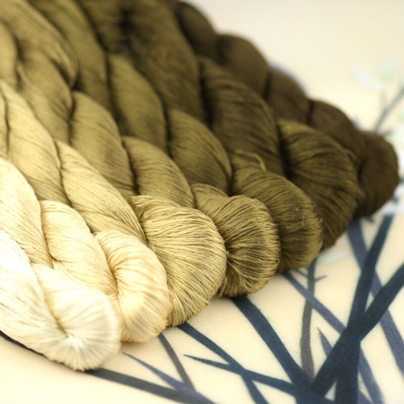 silk embroidery thread / 100% silk thread /hand embroidery embroider cross stitch/dark brown series/7 pure colors: 7 colors