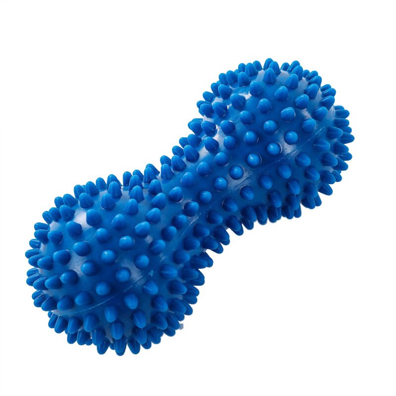 Piłka do Masażu Orzech - 15x7cm - Masaż Punktowy - Relaksacja Mięśni - Fitness: Niebieski