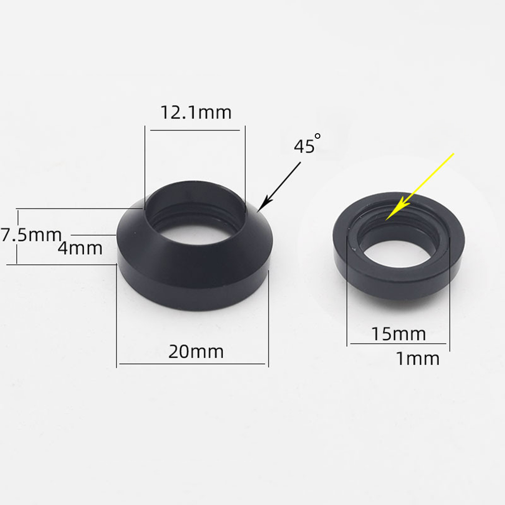 Fahrrad Steckachse Unterlegscheibe M15 Naben Achse Flache/Konische Unterlegscheiben x 3/7,5 mm M15 x 0,2/5 mm Naben Rohrwelle Spieße Unterlegscheiben: Gelb