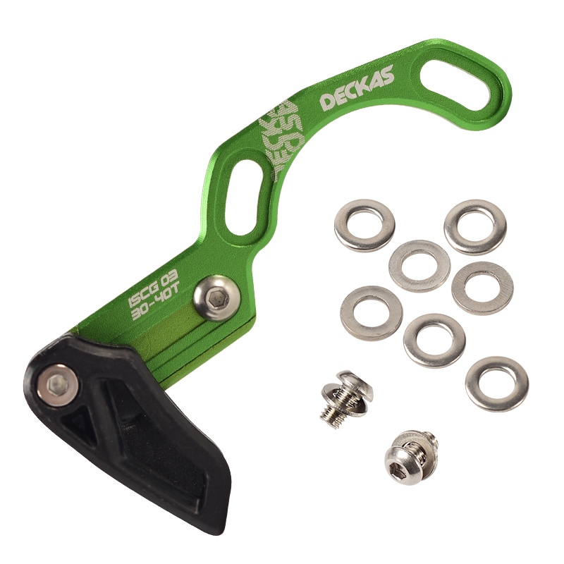 DECKAS Bike Chain Guide ISCG 03 ISCG 05 BB Mount Bicycle Chain Guide CNC Single Speed Wide Narrow Gear Chain Guide: ISCG03 green