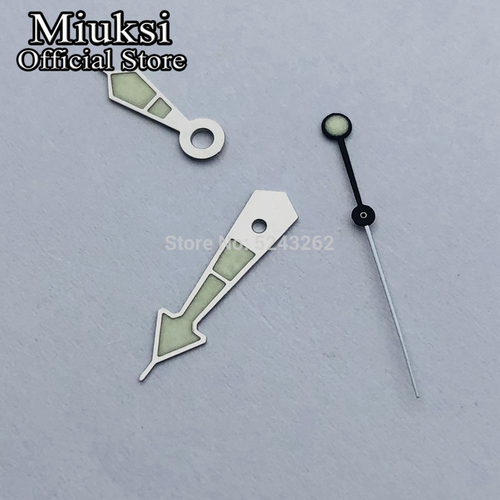 Miuksi watch hands green super luminous hands fit NH35 NH36 movement