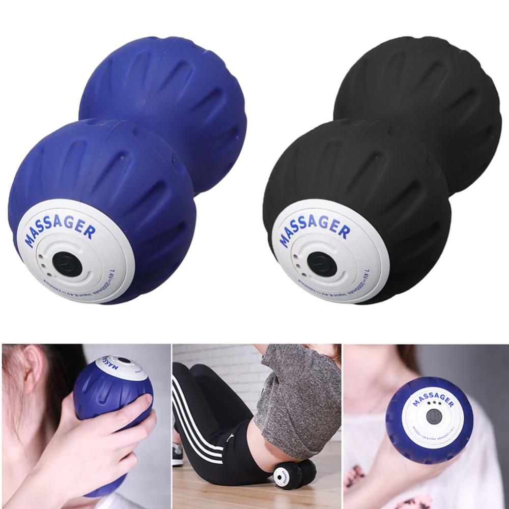 Vibratória elétrica bola de amendoim muscular relaxante casa ginásio fitness yoga massageador vibratório amendoim bola