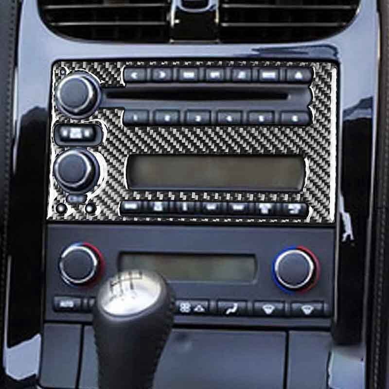 Carbon Fiber Cd & Am Fm Radio Panel Sticker Voor Chevrolet Corvette C6 2005-2007