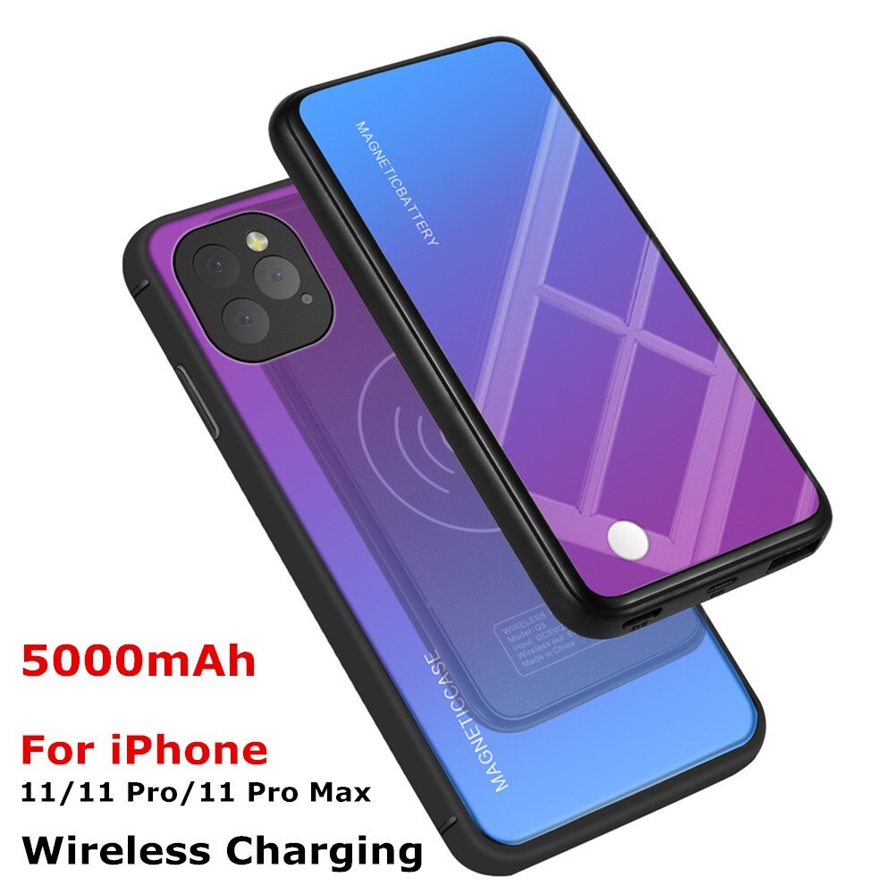 Wireless Charging Magnetic Battery Cases For iPhone 11 Pro Max Power Bank Case For iPhone 11 Pro/11 Backup Battery Charger Cover